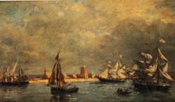 Eugene Boudin The Port of Camaret Norge oil painting art